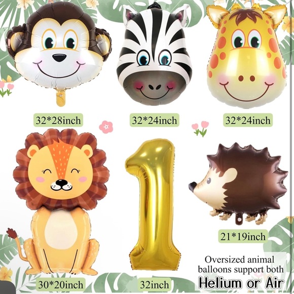 Jungle Safari Animal 1st Birthday Party Decorations - Picture 4 of 4